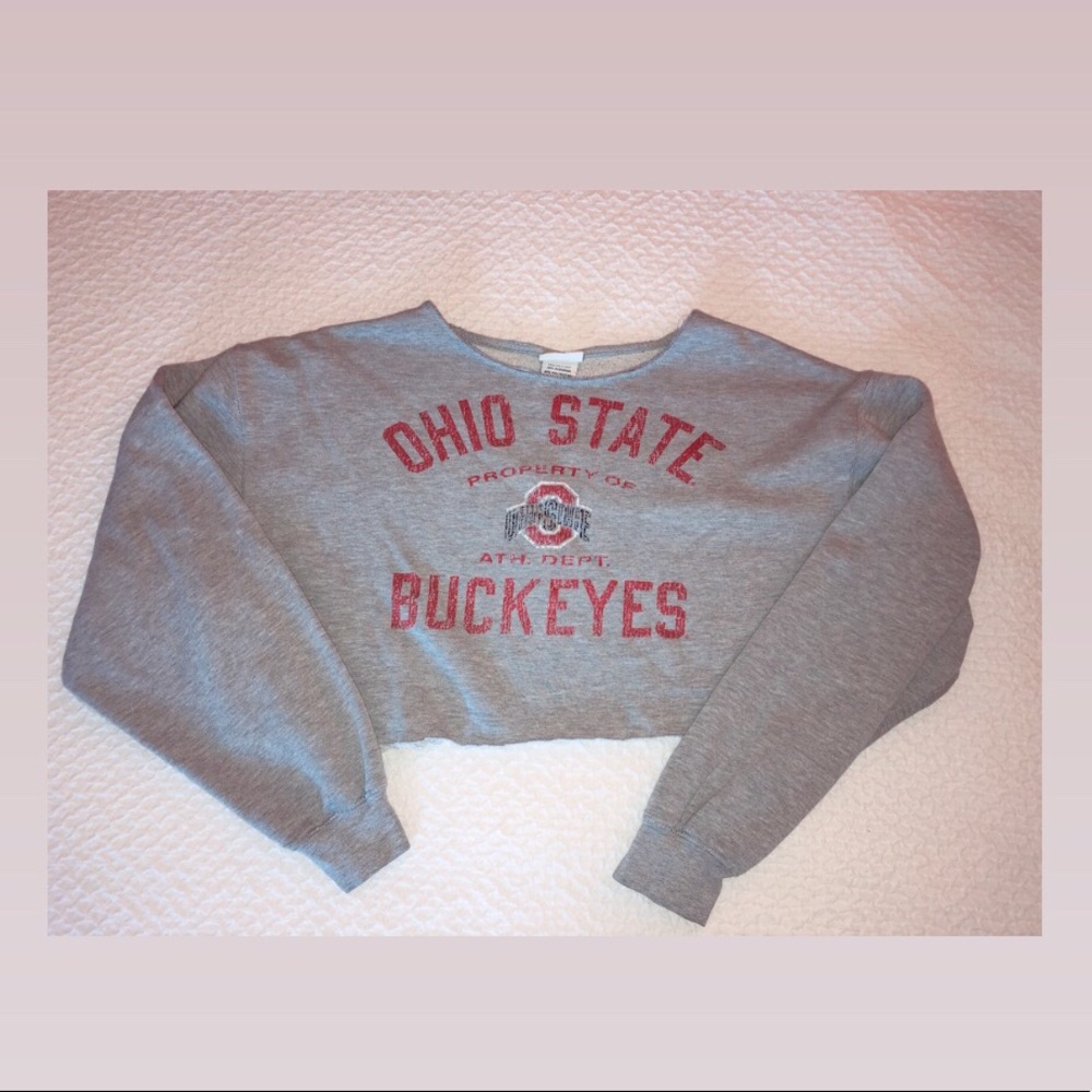 Ohio State cropped sweatshirt